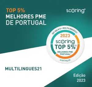 No Top 5% das Melhores PME de Portugal | M21Global 1 MULTILINGUES21 507983815 DigitalCard TOP5 2023