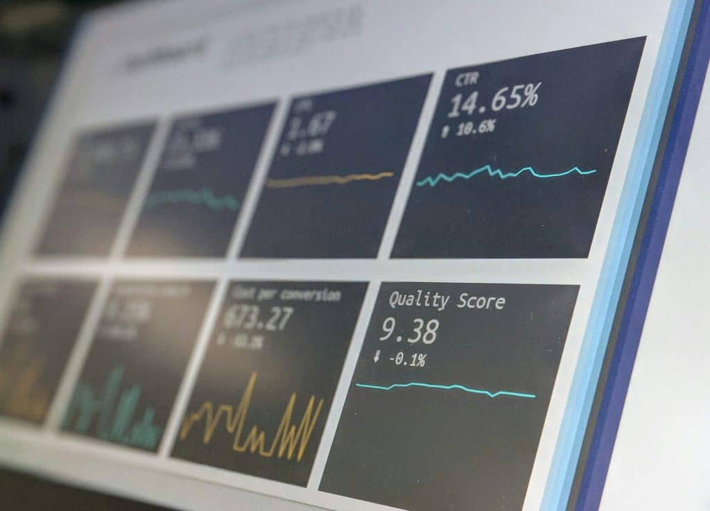 Image of a monitor with financial data