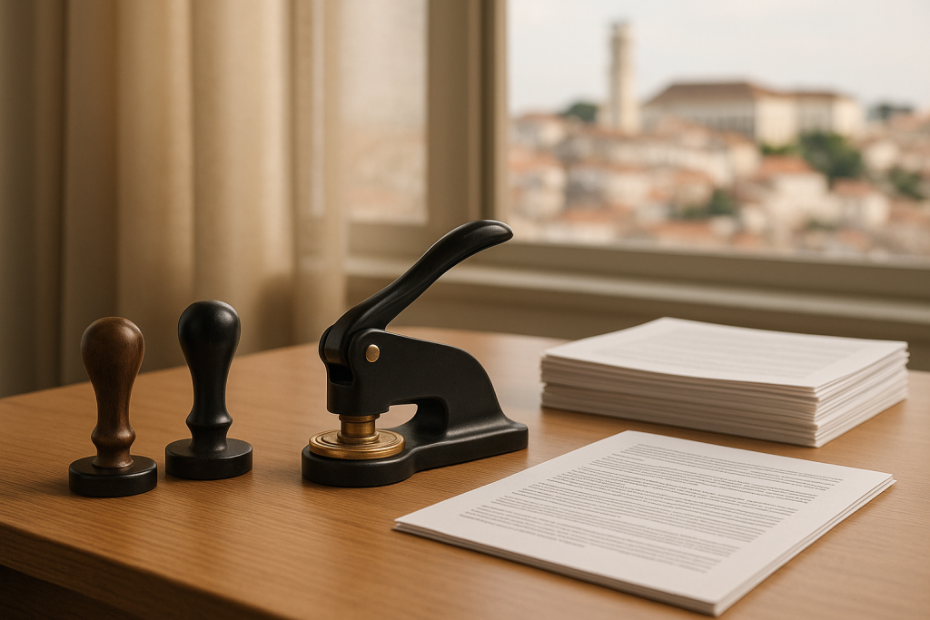 Documents prêts pour une traduction assermentée à Coimbra.