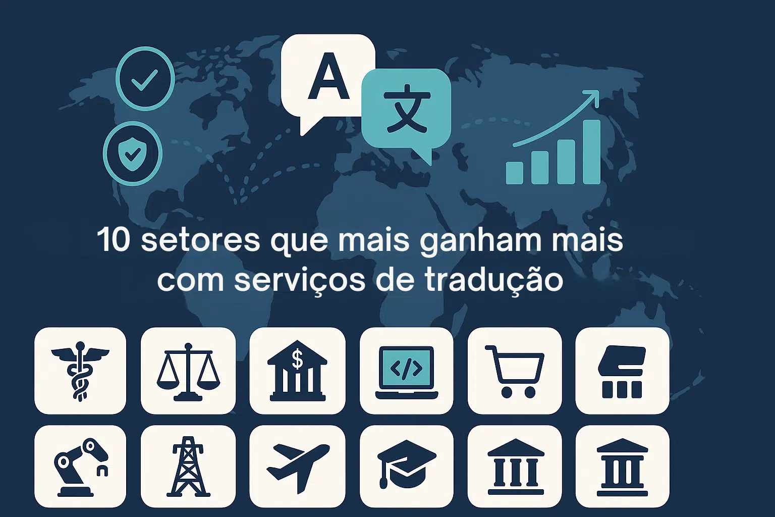 10 setores que mais beneficiam com serviços de tradução 1 Impacto setorial de serviços de tradução em mercados globais