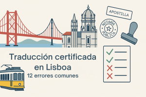 Paquete de traducción certificada en Lisboa listo para presentar