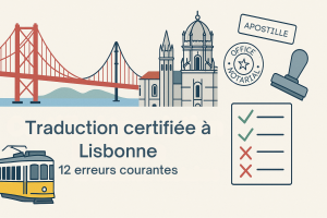 Dossier de traduction certifiée à Lisbonne prêt pour dépôt