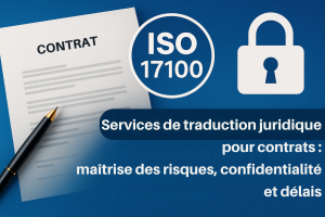services de traduction juridique pour contrats sous ISO 17100 avec traitement sécurisé