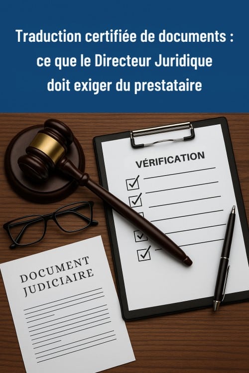 traduction certifiée de documents pour les tribunaux prête pour le dépôt