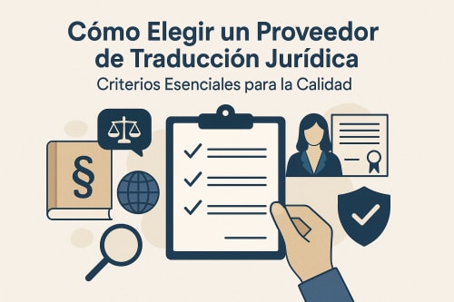 Cómo Elegir un Proveedor de Traducción Jurídica: Criterios Esenciales para la Calidad 1 Cómo elegir un proveedor de traducción jurídica con certificaciones de calidad y criterios de evaluación