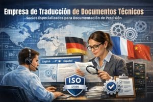 M21Global Traducciones – Servicios Profesionales de Traducción 7 Espacio de trabajo de empresa de traducción de documentos técnicos con equipo profesional y credenciales de certificación