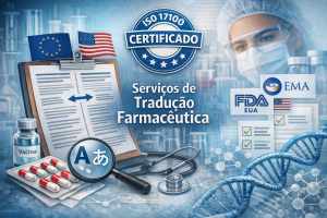 M21Global Traduções – Empresa de Tradução em Luanda 7 Documentação de serviços de tradução farmacêutica para o mercado brasileiro mostrando submissões regulatórias ANVISA e rotulagem multilíngue